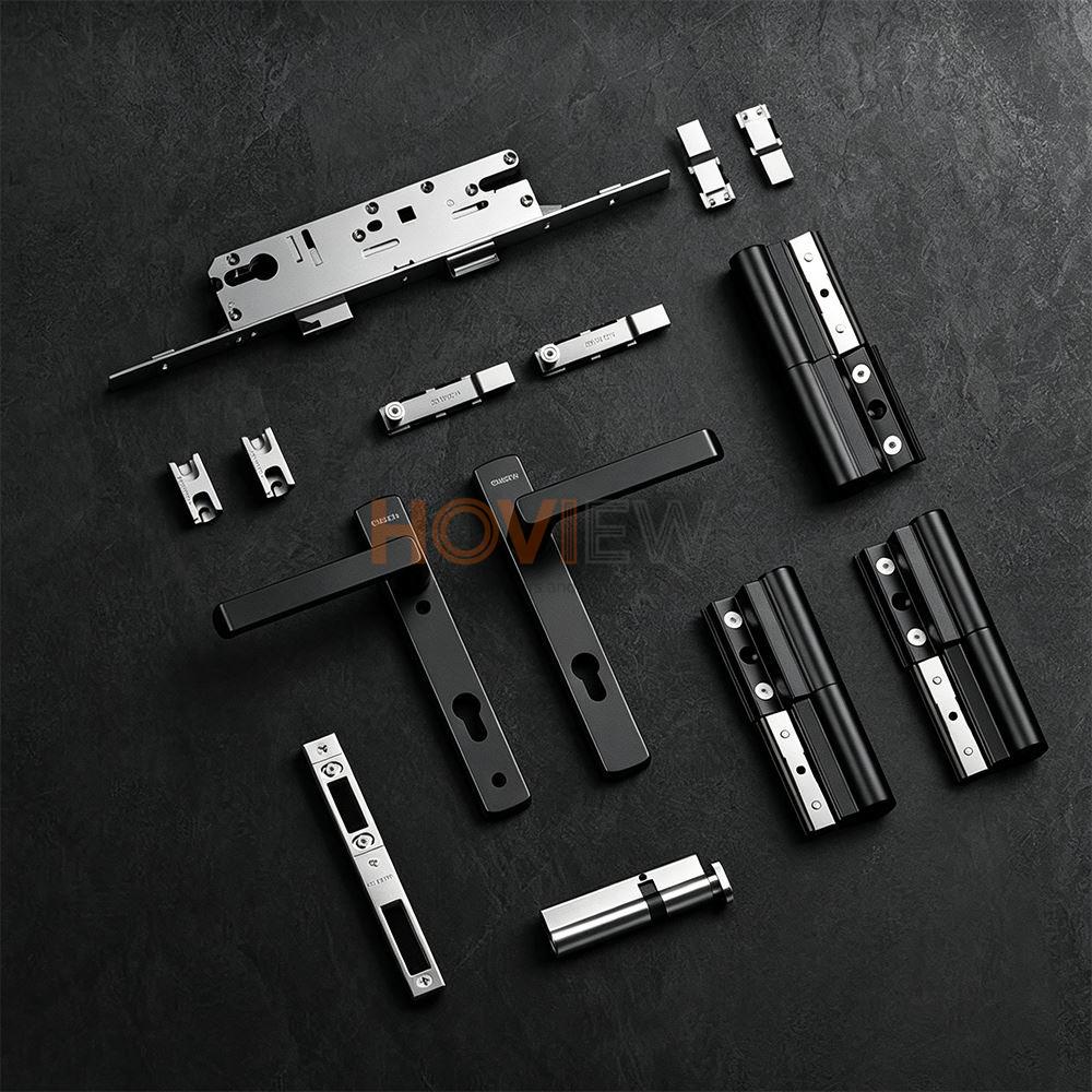 5-Non-thermal-break casement door hardware