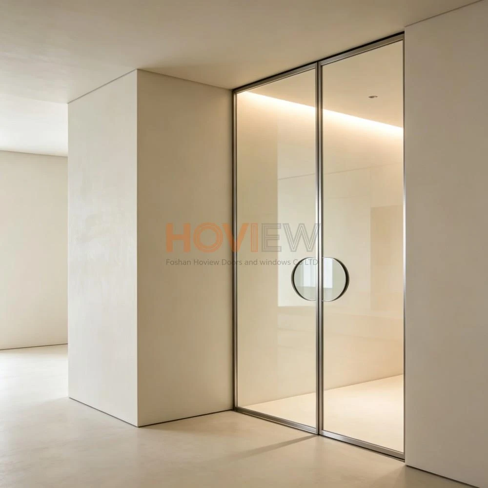 Aluminum Frame Floor Spring Door (2)