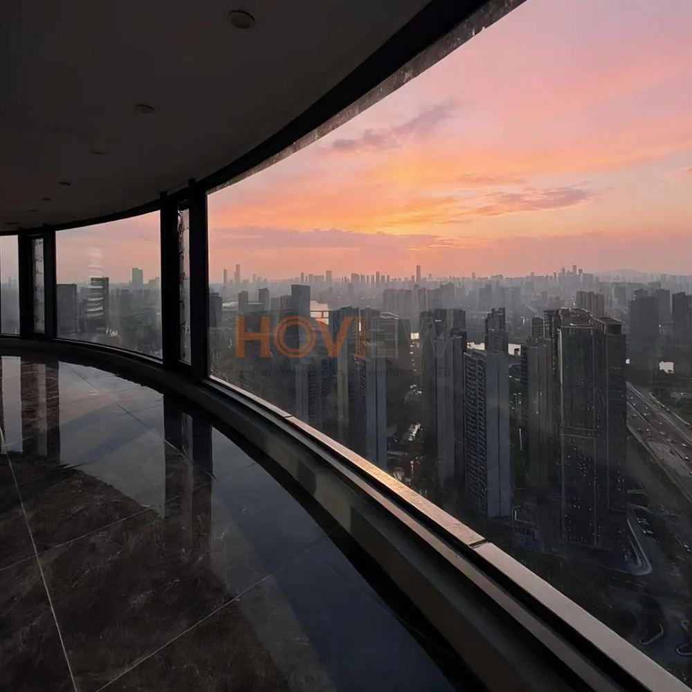 2-Curved Steel-Reinforced Glass Window