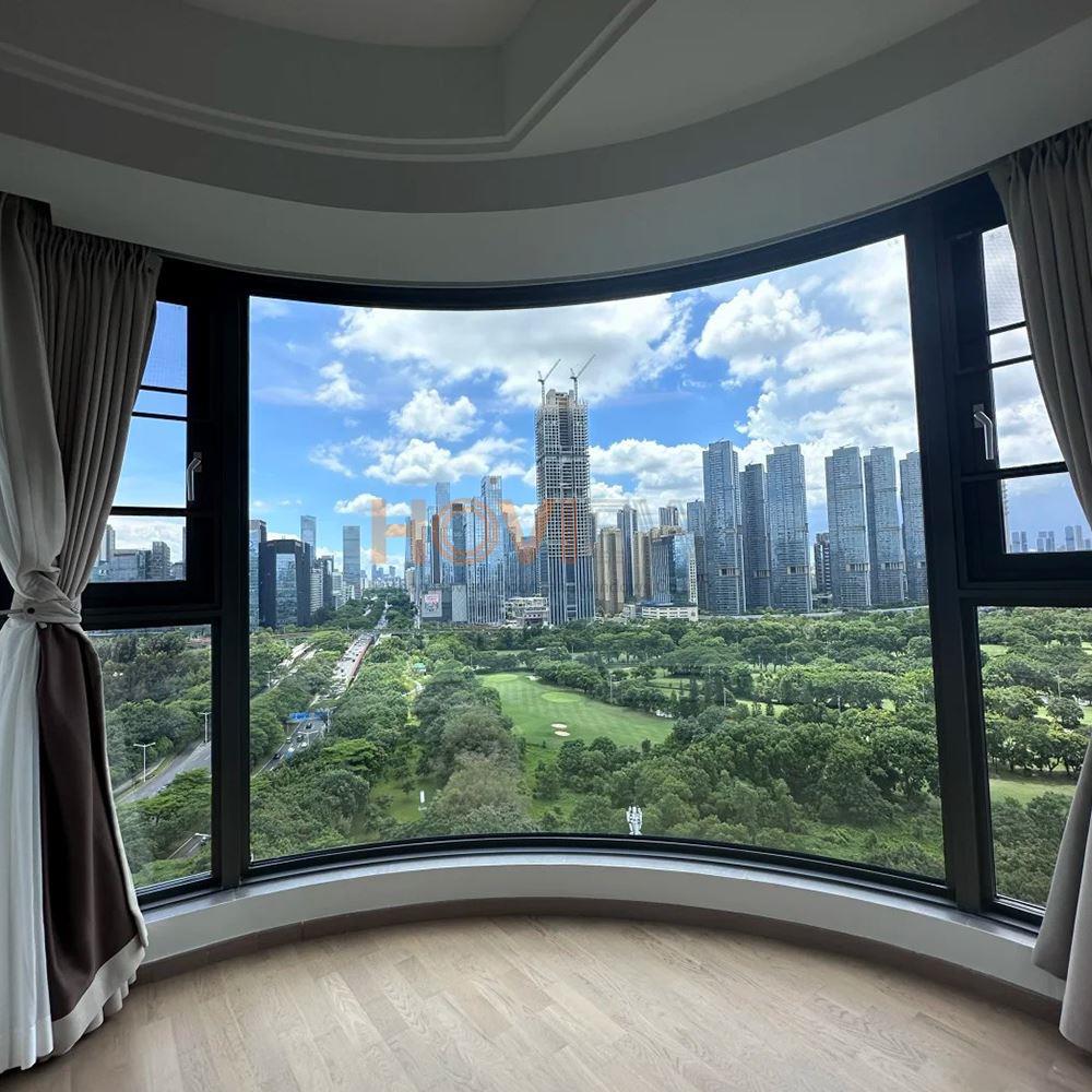 3-Curved Steel-Reinforced Glass Window