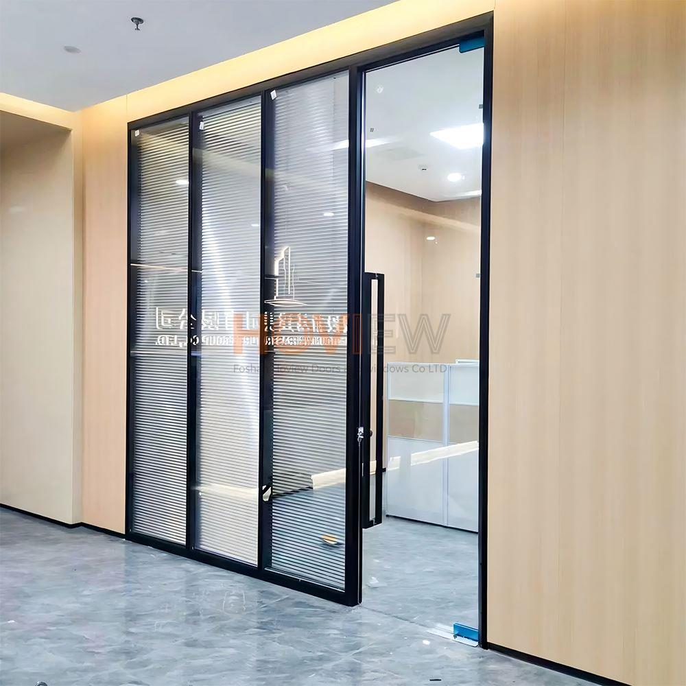 1-Frameless Glass Door with Floor-Mounted Spring Hinge