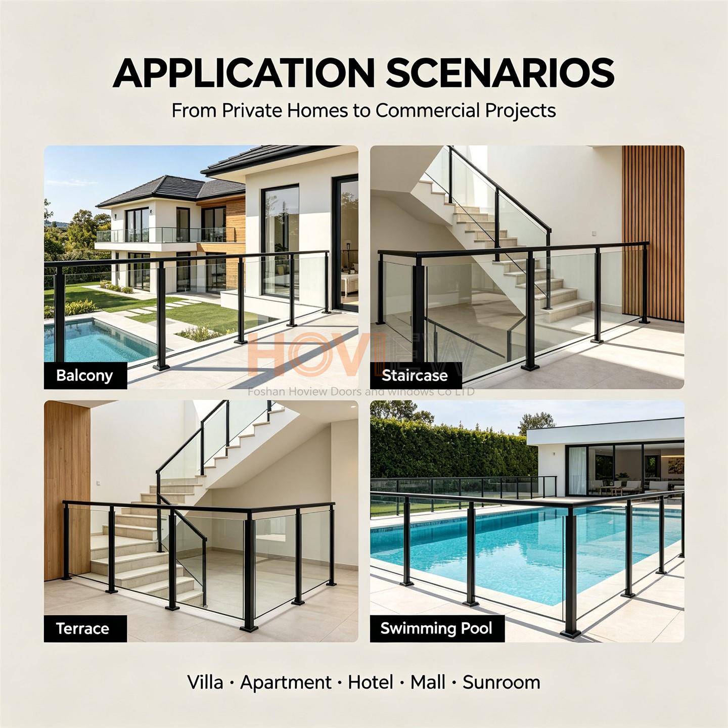 3-Applications of Glass Railings