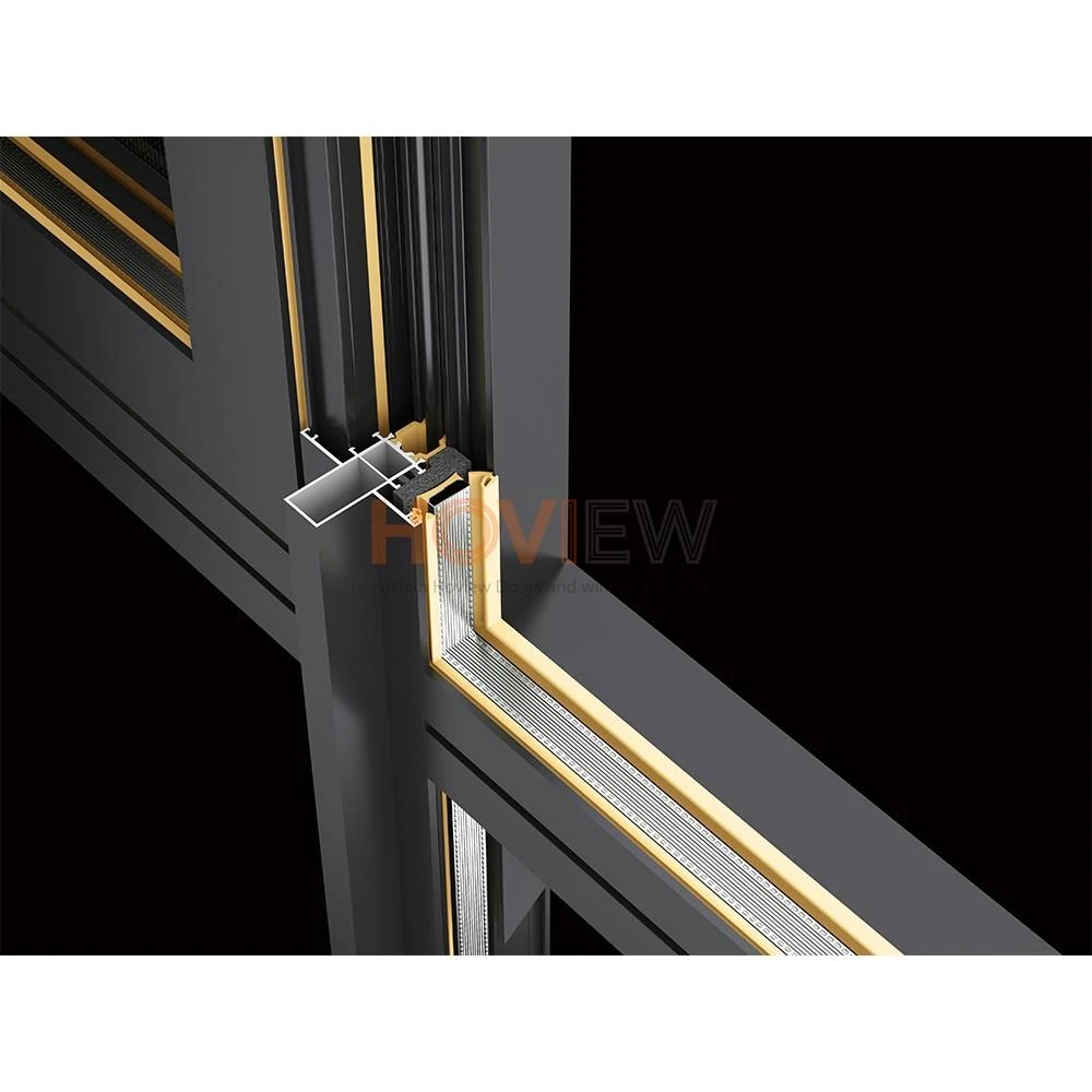 4-Aluminum Profile Structure for 110 Outward-Opening System Windows