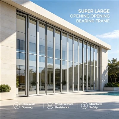 Large Accordion Glass Door